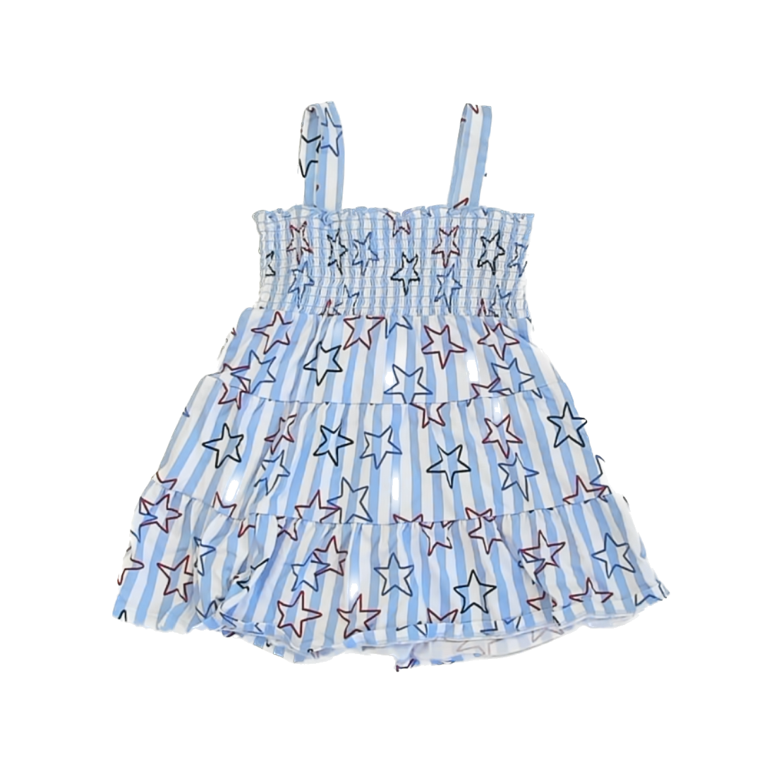 Celebrate Girls Blue | White | Stars Dress Size: 4-5T Blue | White | Stars