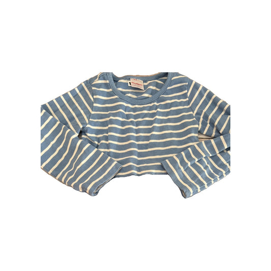 Hanna Andersson Girls Blue | White | Stripe | Dinosaur Dress Size: 4T Blue | White | Stripe | Dinosaur