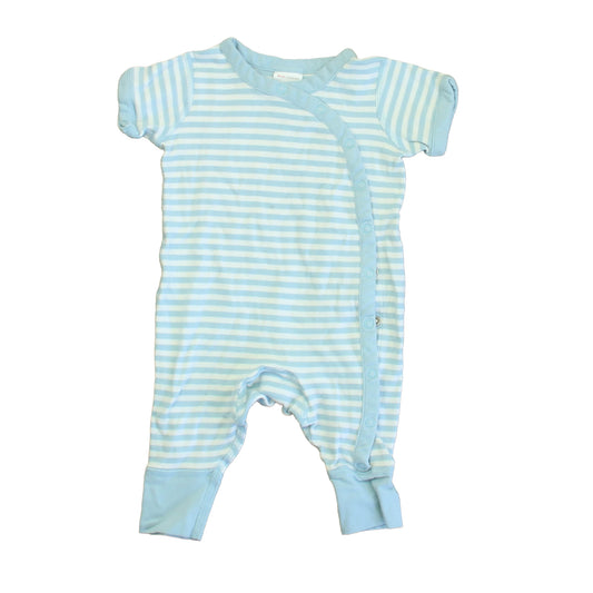 Hanna Andersson Boys Blue | White Stripe Romper Size: 3-6 Months