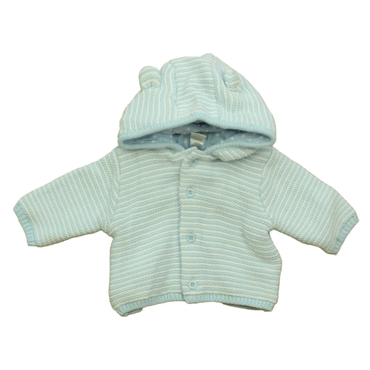 Little Me Boys Blue | White Stripe Cardigan Size: 3 Months Blue | White Stripe