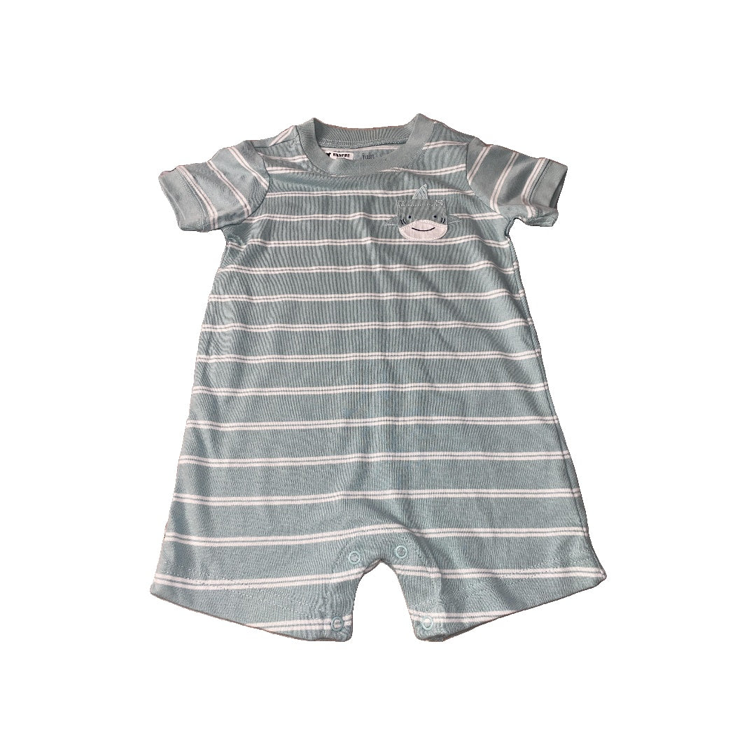 Carters Boys Blue | White | Stripe Romper Size: 18 months Blue | White | Stripe