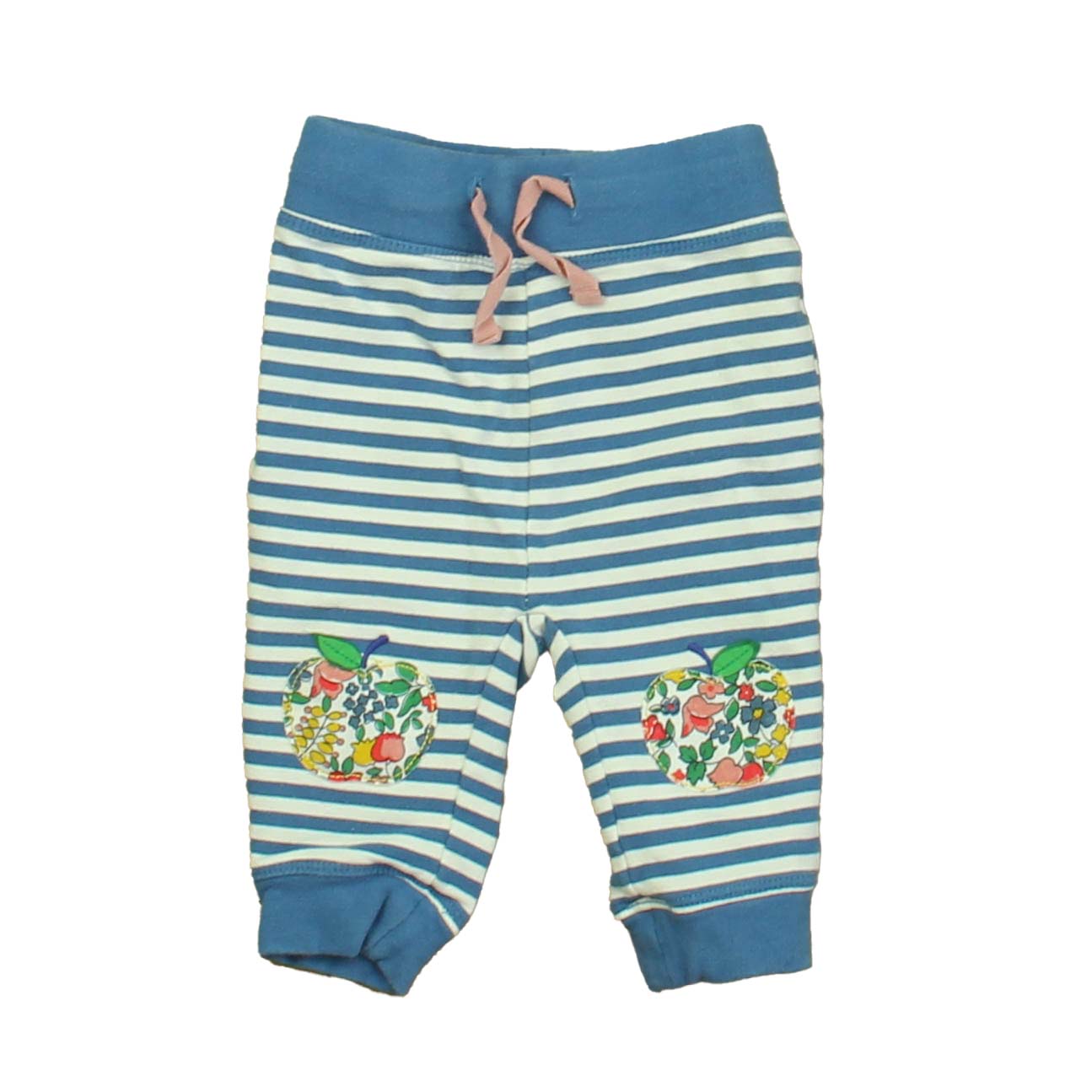 Boden Girls Blue | White Stripe Leggings Size: 0-3 Months Blue | White Stripe