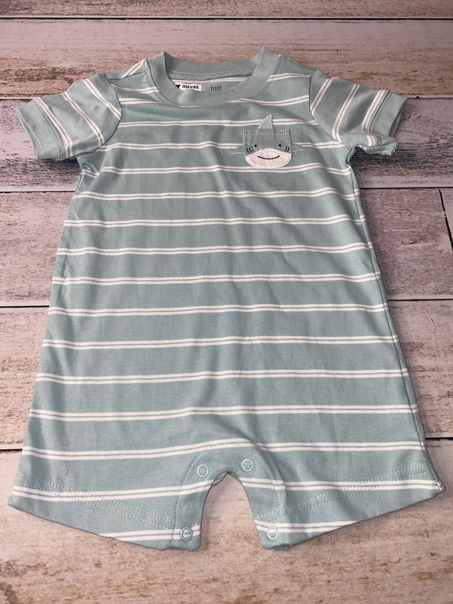 Carters Boys Blue | White | Stripe Romper Size: 18 months Blue | White | Stripe