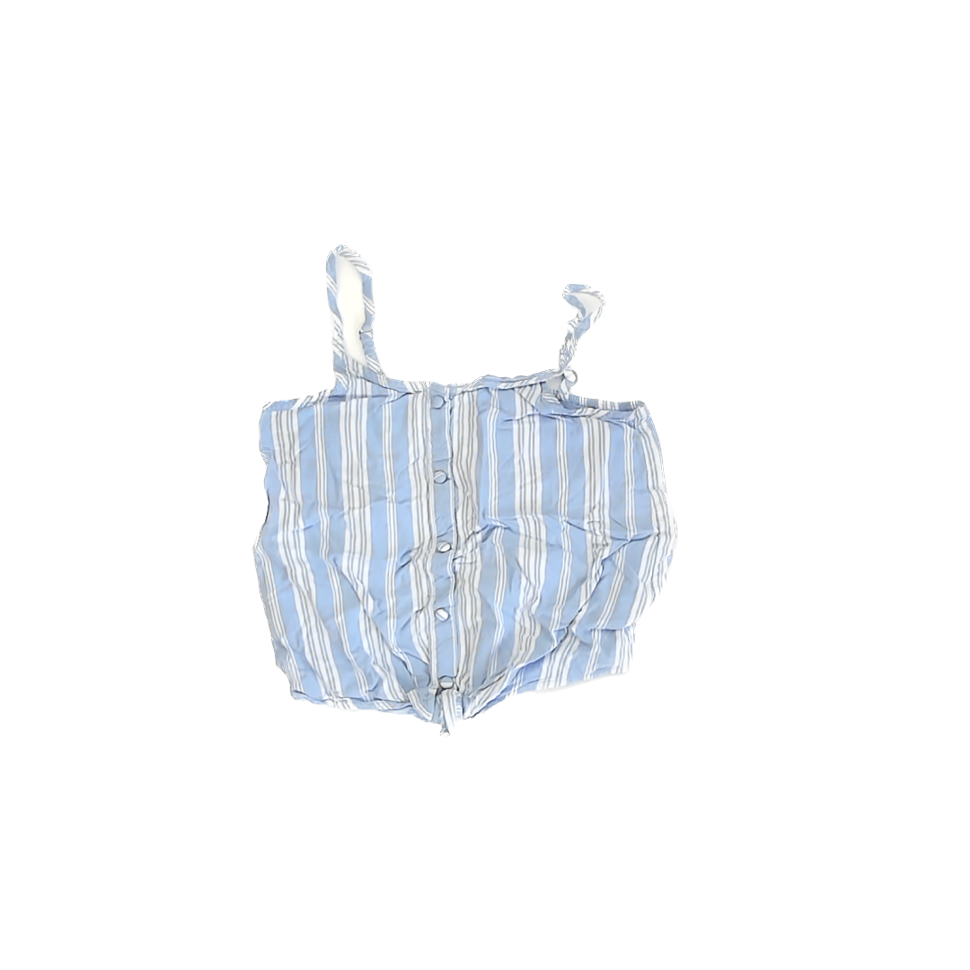 Abercrombie Kids Girls Blue White Stripe Tank Top Size: 13-14 Years Blue White Stripe