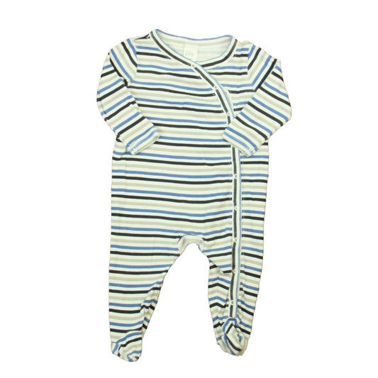 Nordstrom Boys Blue | White Stripe Long Sleeve Outfit Size: 3 Months Blue | White Stripe