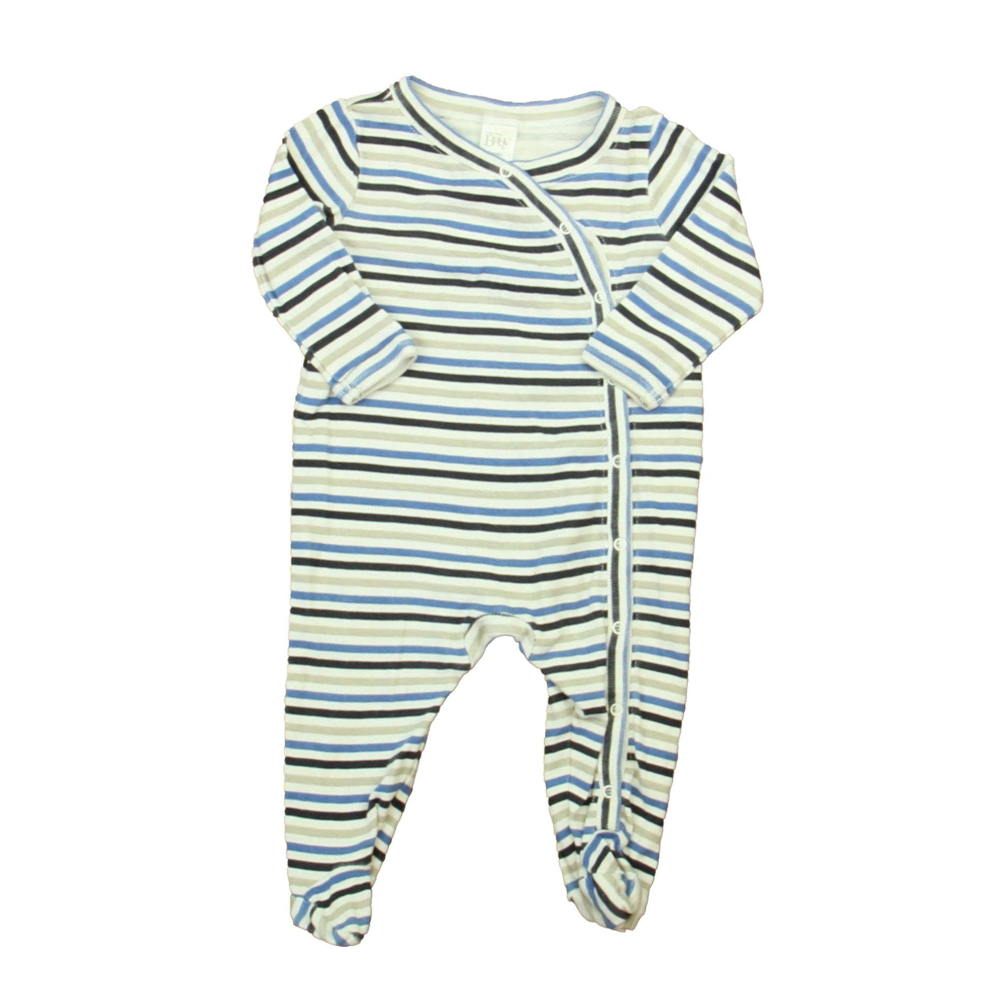 Nordstrom Boys Blue | White Stripe Long Sleeve Outfit Size: 3 Months Blue | White Stripe
