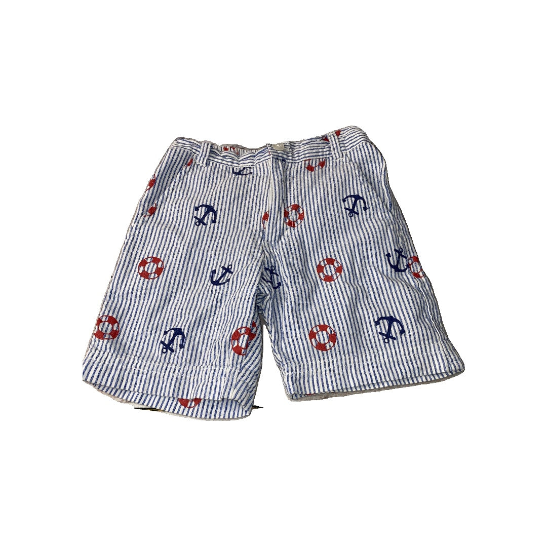 Sophie and Sam Boys Blue | White | Striped | Nautical Shorts Size: 24 months Blue | White | Striped | Nautical