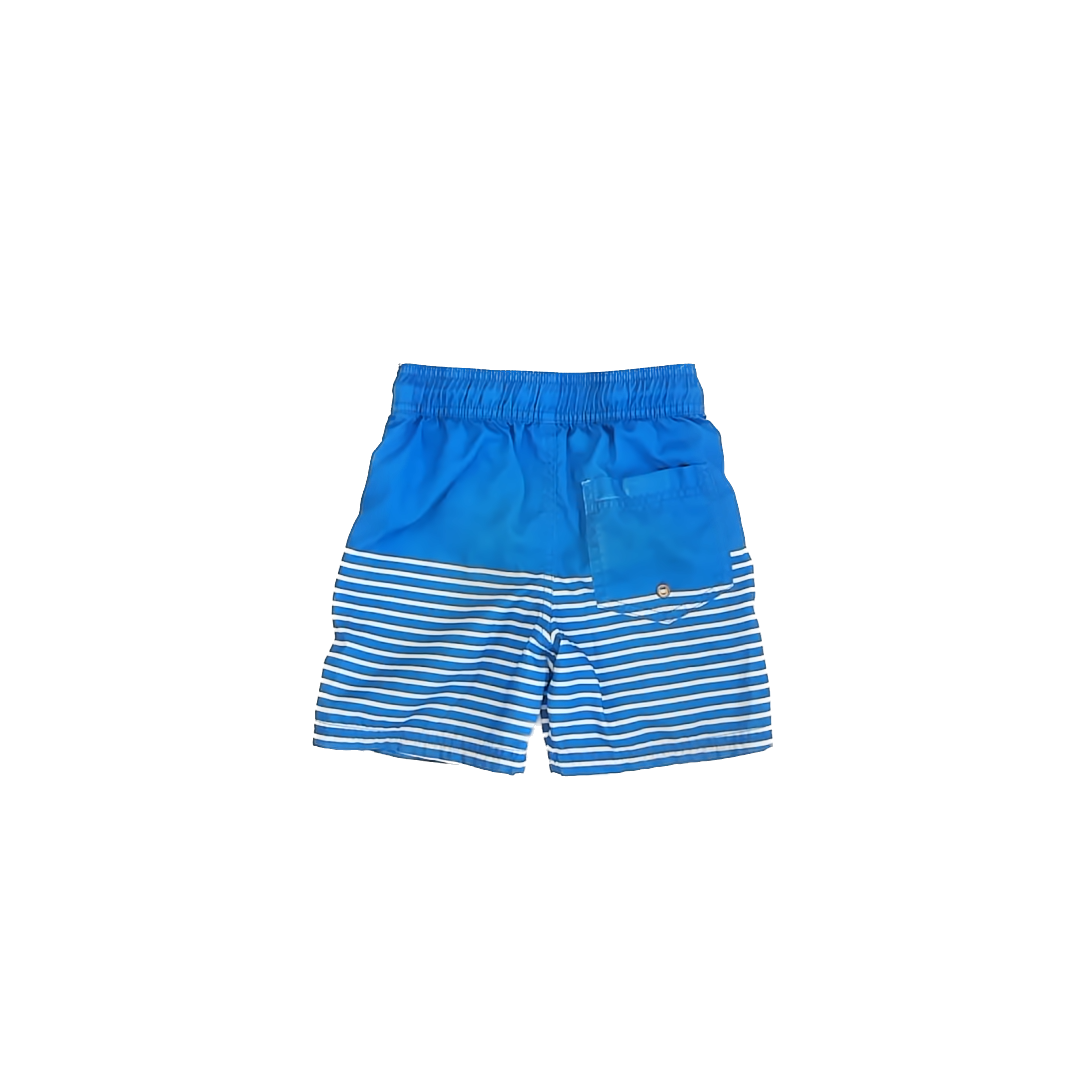 Cat & Jack Boys Blue | White Striped 1-piece Swimsuit Size: XS (4-5T) Blue | White Striped