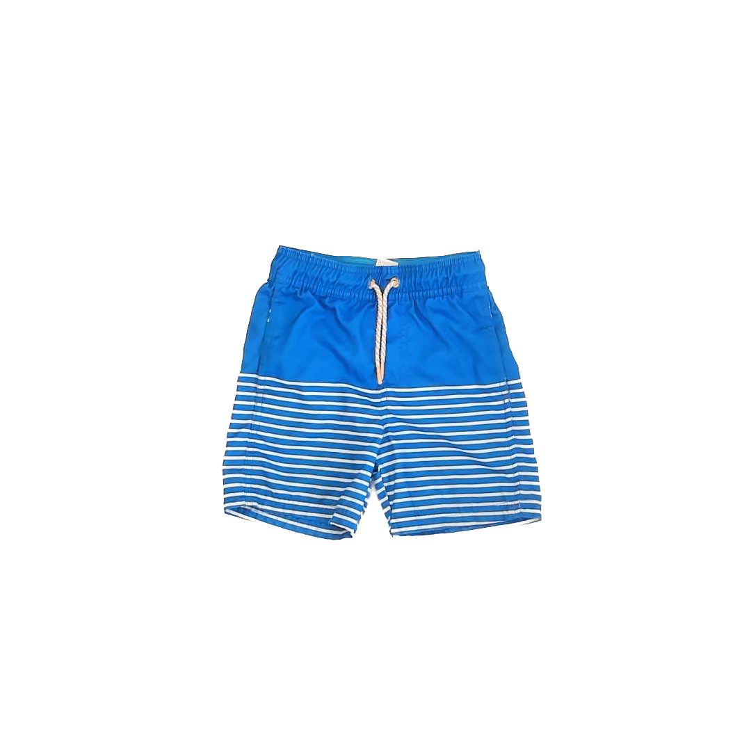 Cat & Jack Boys Blue | White Striped 1-piece Swimsuit Size: XS (4-5T) Blue | White Striped