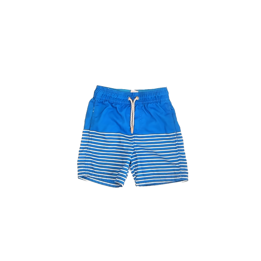 Cat & Jack Boys Blue | White Striped 1-piece Swimsuit Size: XS (4-5T) Blue | White Striped