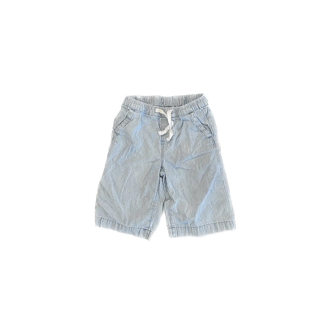 Gap Girls Blue | White Striped Capri Pants Size: 2T Blue | White Striped