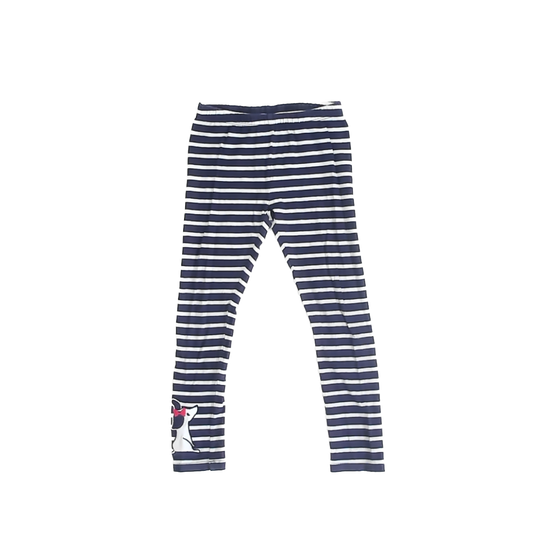 Gymboree Girls Blue | White Striped Leggings Size: 5T Blue | White Striped