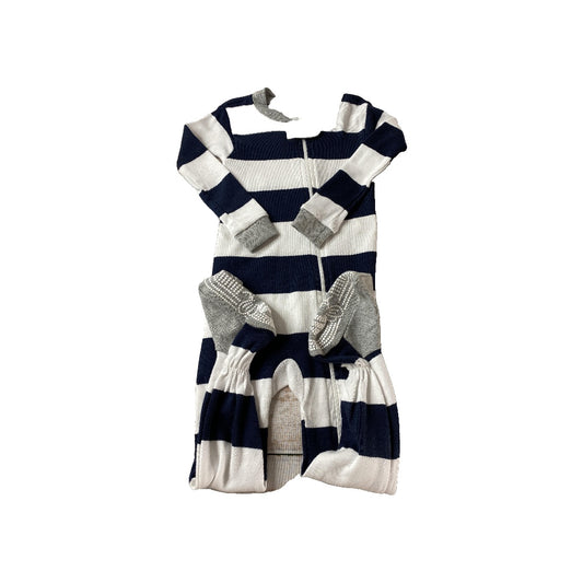 Burt's Bees Boys Blue | White | Striped Pajamas Size: 18 months Blue | White | Striped