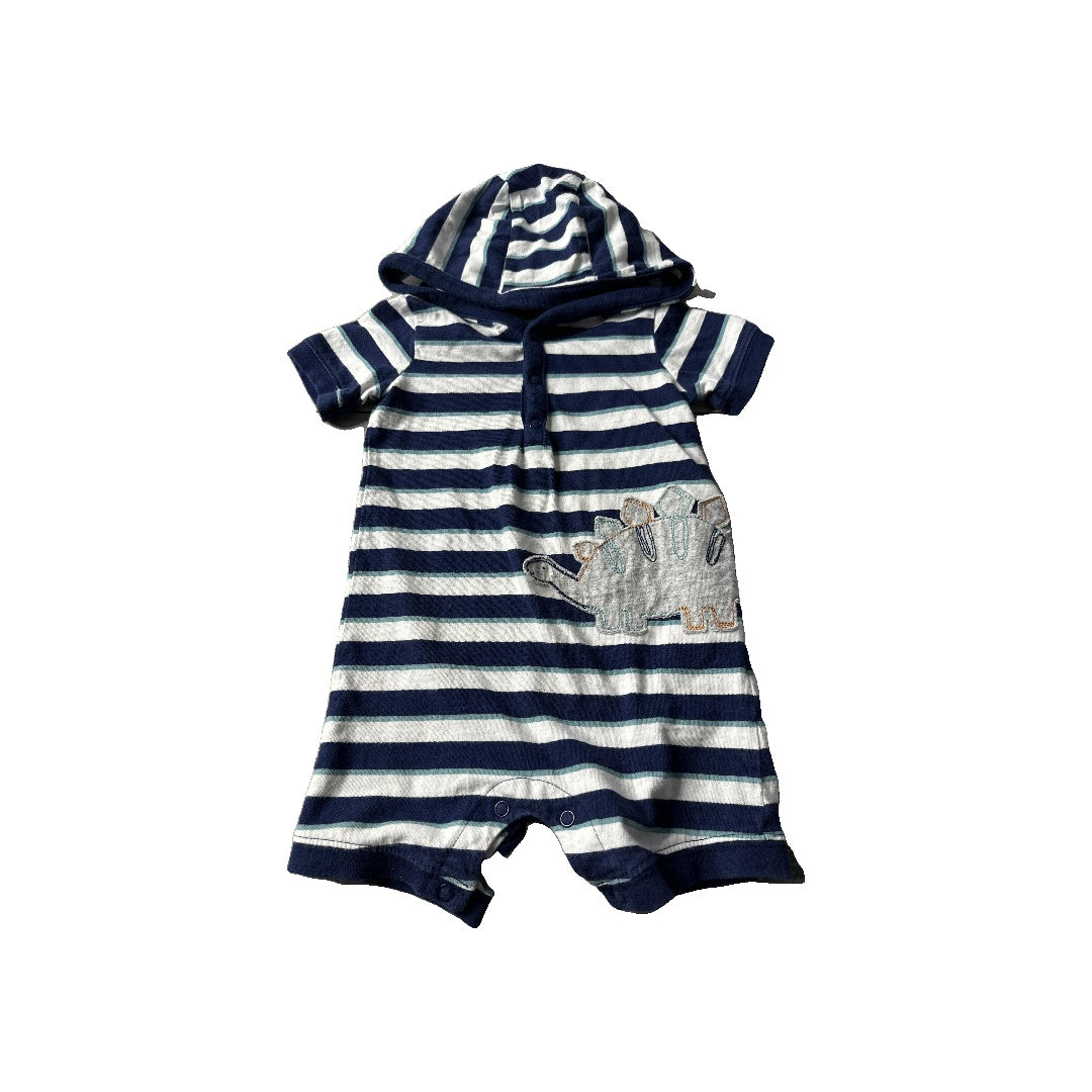 Carters Boys Blue | White | Striped Romper Size: 12 months Blue | White | Striped