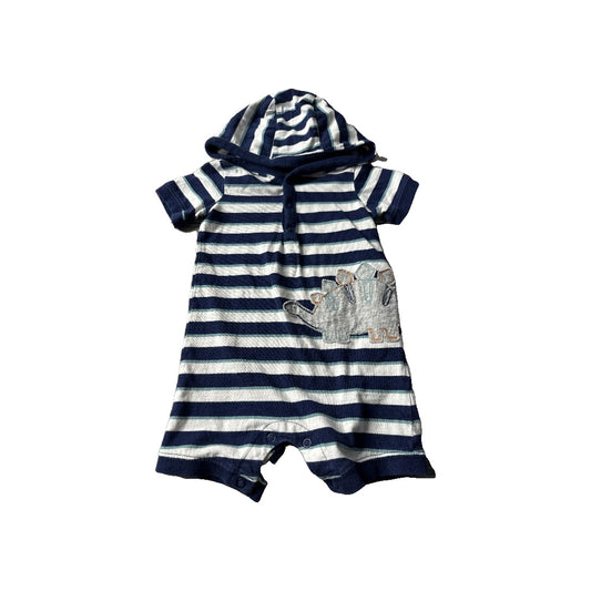Carters Boys Blue | White | Striped Romper Size: 12 months Blue | White | Striped