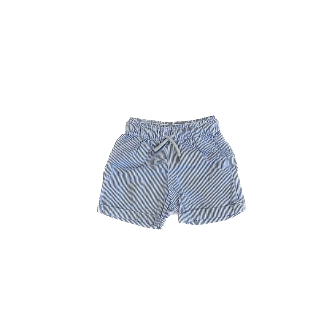 Polito Girls Blue | White Striped Shorts Size: 18 Months Blue | White Striped
