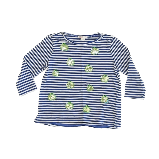 Crewcuts Girls Blue | White Striped Long Sleeve Shirt Size: 4-5T Blue | White Striped
