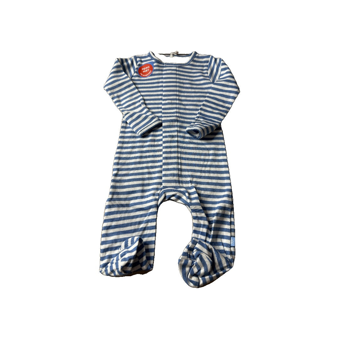 Magnetic Me Unisex Blue | White | Striped Pajamas Size: 3-6 months Blue | White | Striped