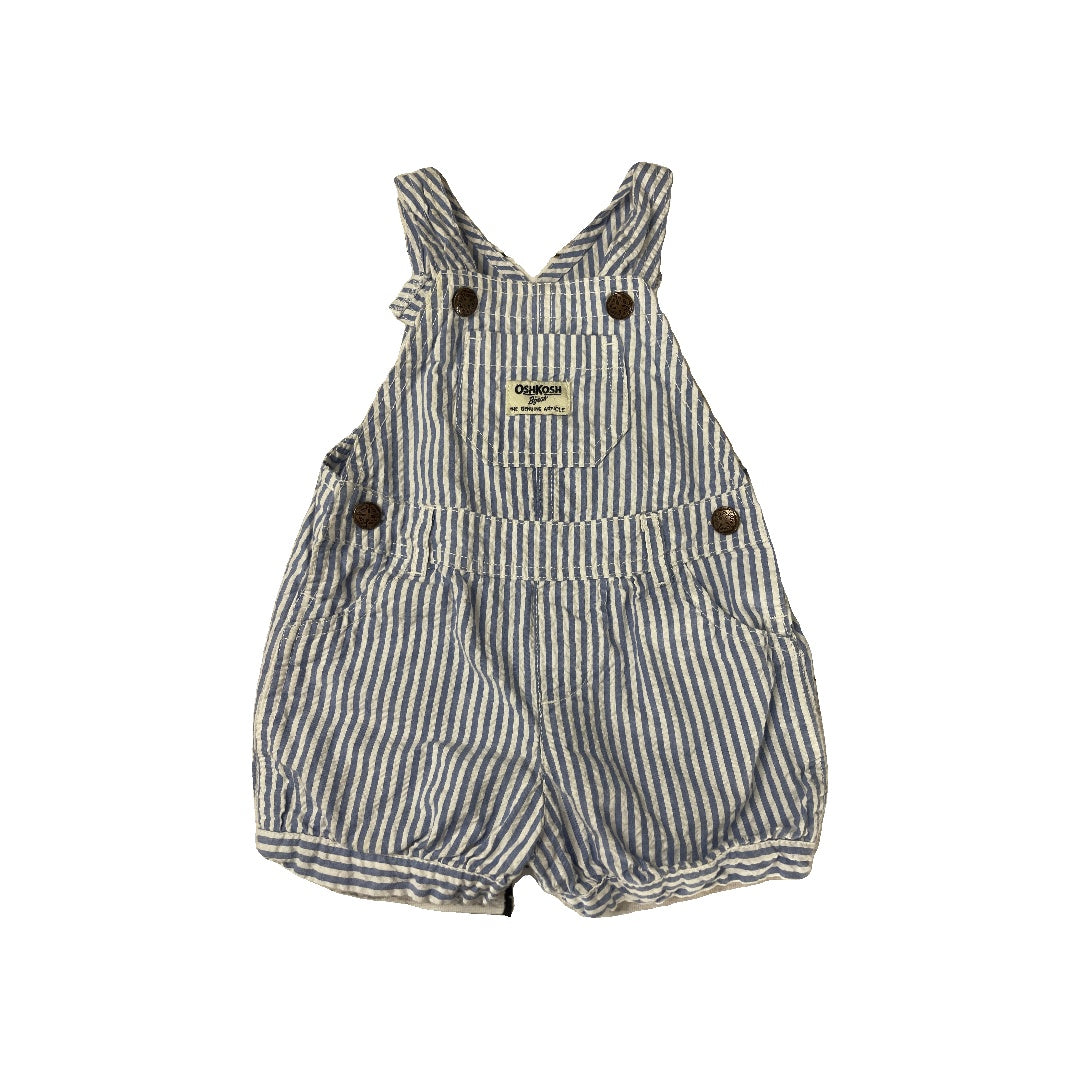 OshKosh Boys Blue | White | Striped Overalls Size: 18 months Blue | White | Striped