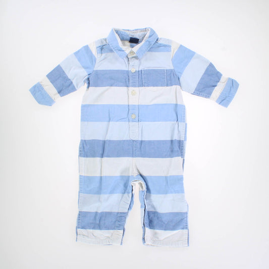 Gap Boys Blue | White Striped Long Sleeve Outfit Size: 6-12 Months Blue | White Striped