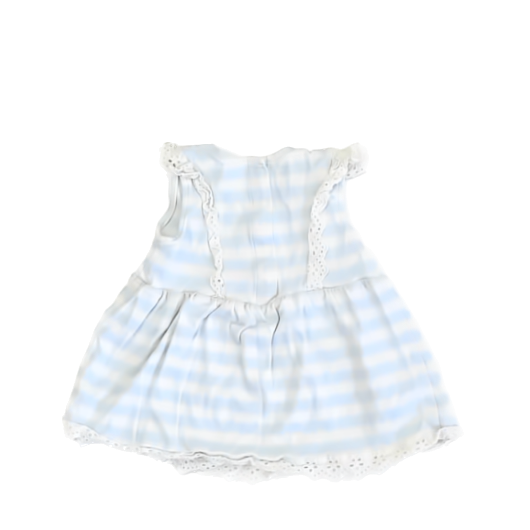 Amazon Essentials x Sofia Grainge Girls Blue | White Striped Dress Size: 4T Blue | White Striped