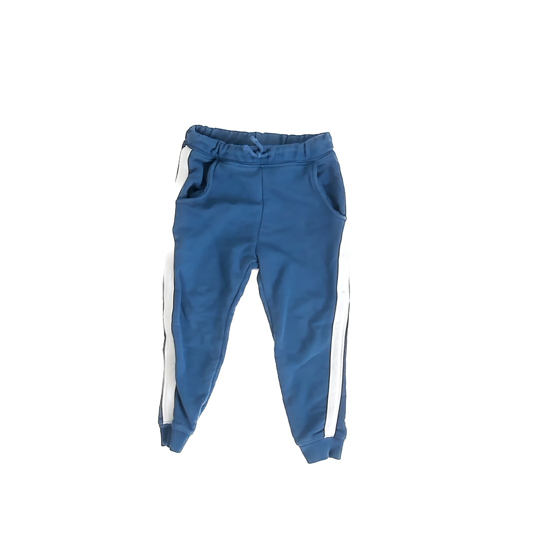 Zara Unisex Blue | White Striped Casual Pants Size: 3-4T Blue | White Striped