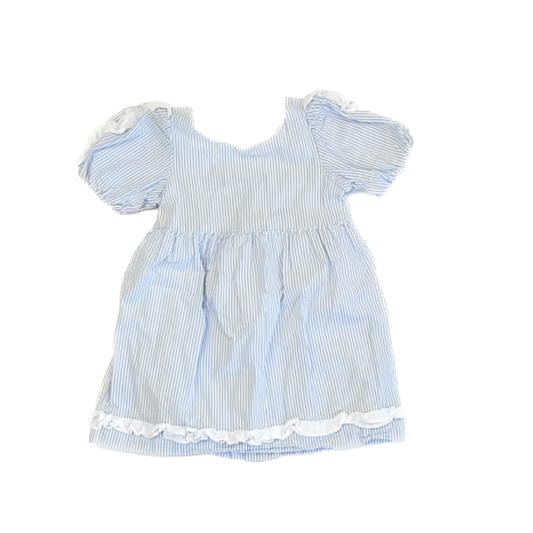 Janie and Jack Girls Blue | White Striped Dress Size: 2T Blue | White Striped