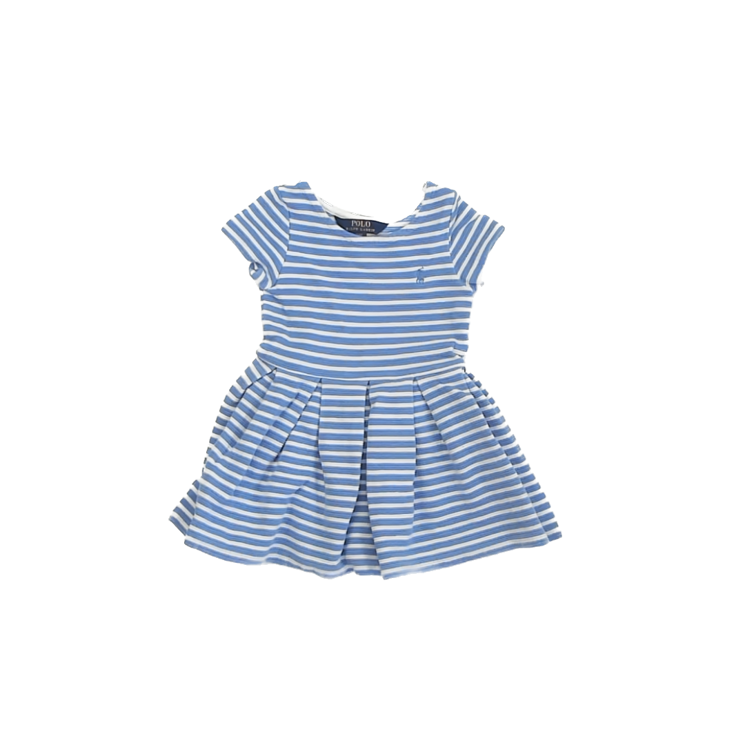 Ralph Lauren Girls Blue | White Striped Dress Size: 3T Blue | White Striped
