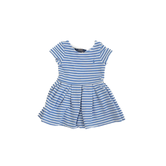 Ralph Lauren Girls Blue | White Striped Dress Size: 3T Blue | White Striped