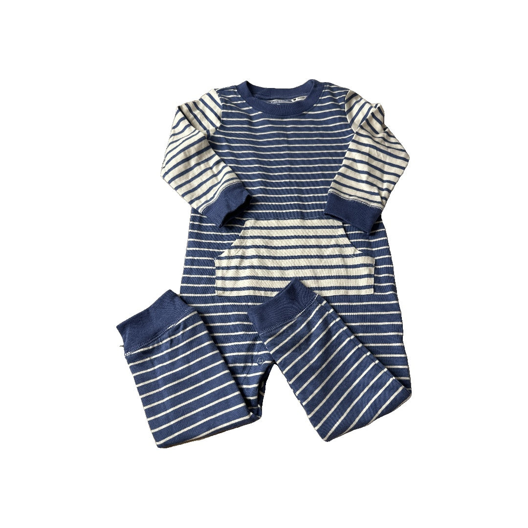 Carters Boys Blue | White | Striped Long Sleeve Outfit Size: 18 months Blue | White | Striped