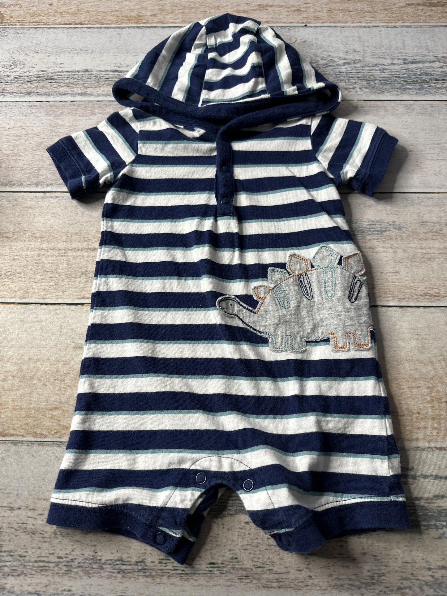Carters Boys Blue | White | Striped Romper Size: 12 months Blue | White | Striped