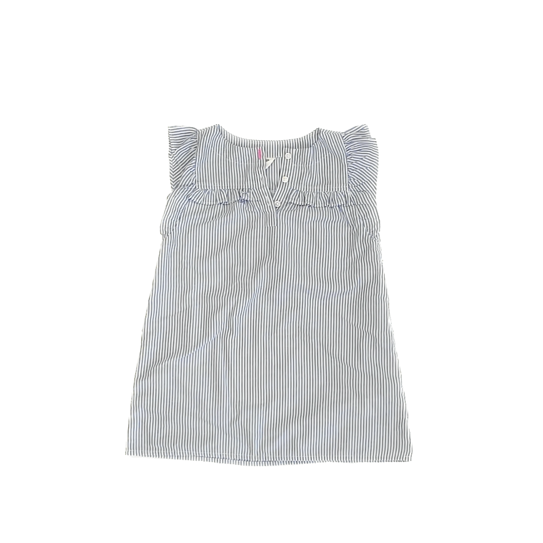 Crewcuts Girls Blue | White Striped Dress Size: 4T Blue | White Striped