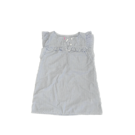Crewcuts Girls Blue | White Striped Dress Size: 4T Blue | White Striped