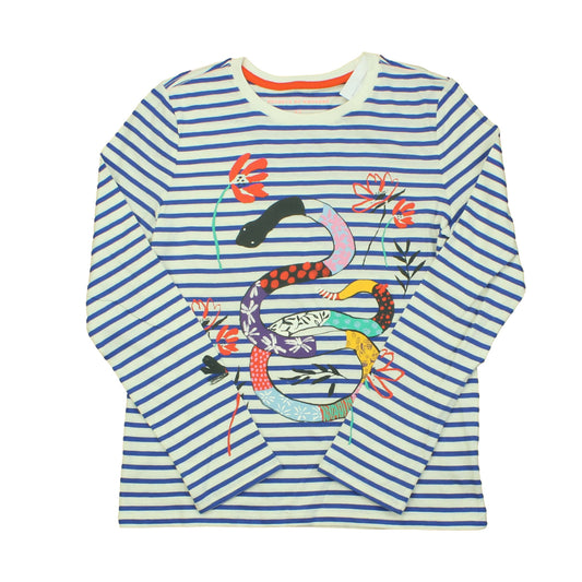 Rockets Of Awesome Girls Blue | White | Stripes | Multi Long Sleeve T-Shirt Size: 14 Years