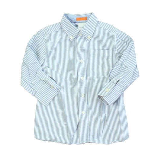 Crewcuts Boys Blue | White Stripes Button Down Long Sleeve Size: 2T