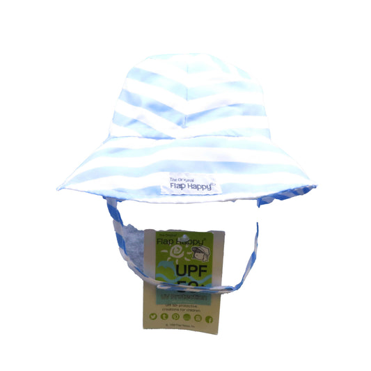 Flap Happy Boys Blue | White | Stripes Sun Hat Size: 12 Months Blue | White | Stripes