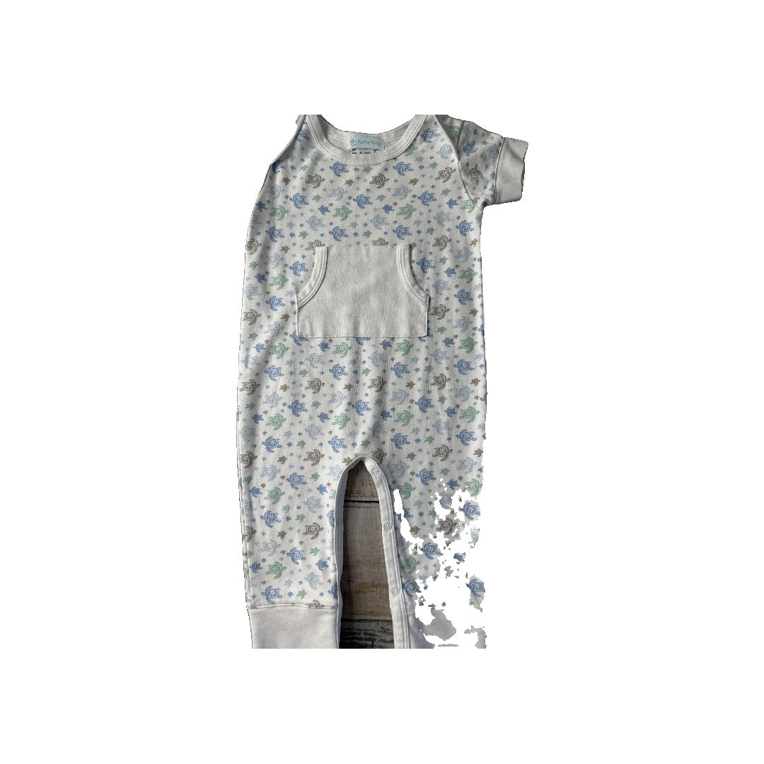 Feather Baby Boys Blue | White | Turtles Long Sleeve Outfit Size: 18-24 months Blue | White | Turtles