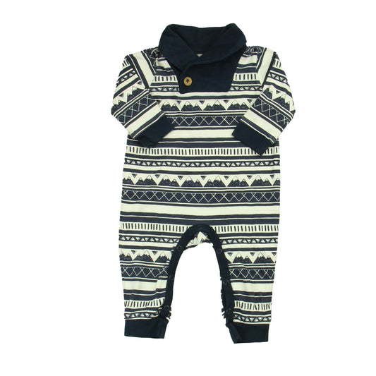 City Mouse Boys Blue | White Long Sleeve Outfit Size: 6-9 Months Blue | White