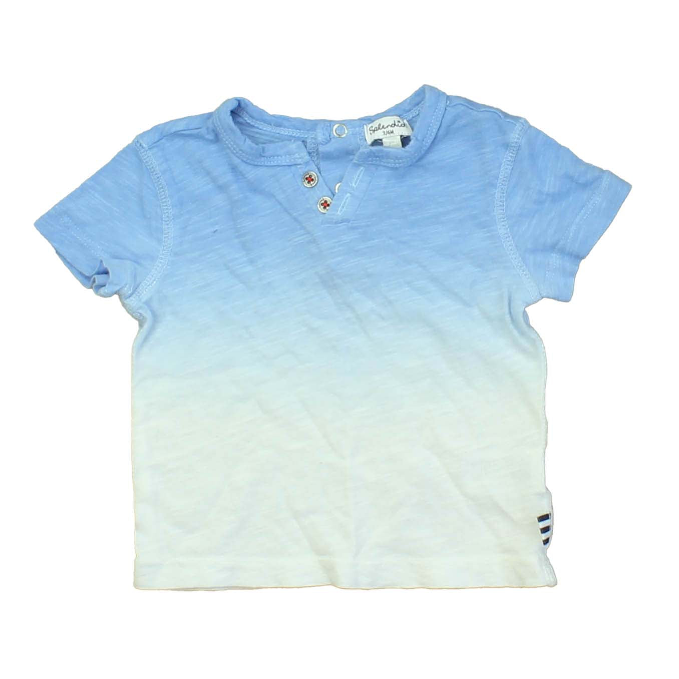 Splendid Boys Blue | White Henley Size: 3-6 Months Blue | White