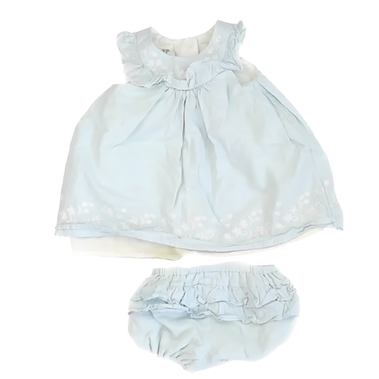 Joie Girls Blue | White Dress Size: 6-9 Months Blue | White