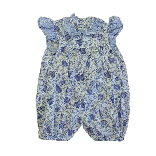 Glorimont Girls Blue | White Romper Size: 9 Months Blue | White