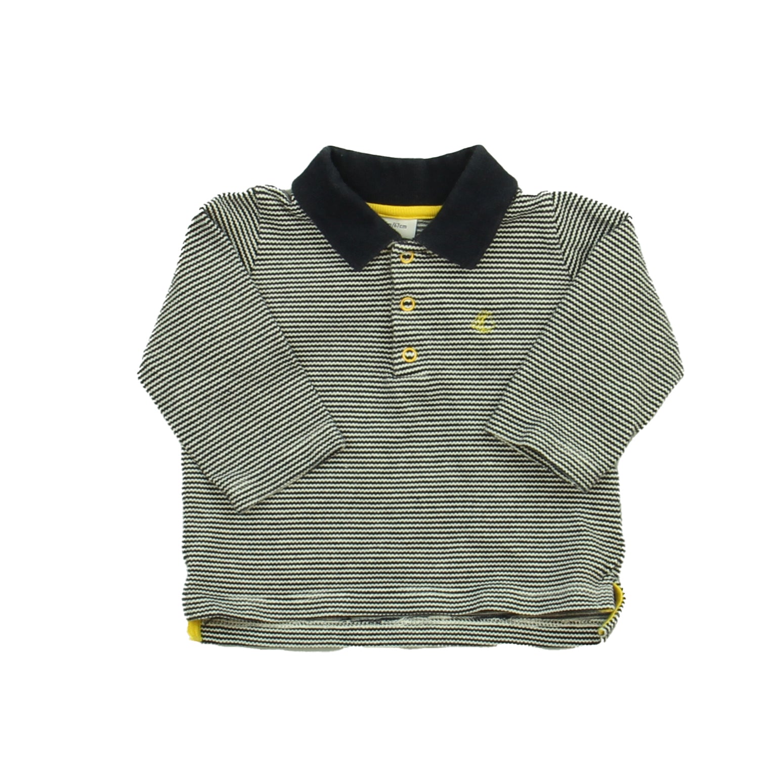 Petit Bateau Boys Blue | White Rugby Shirt Size: 6 Months Blue | White