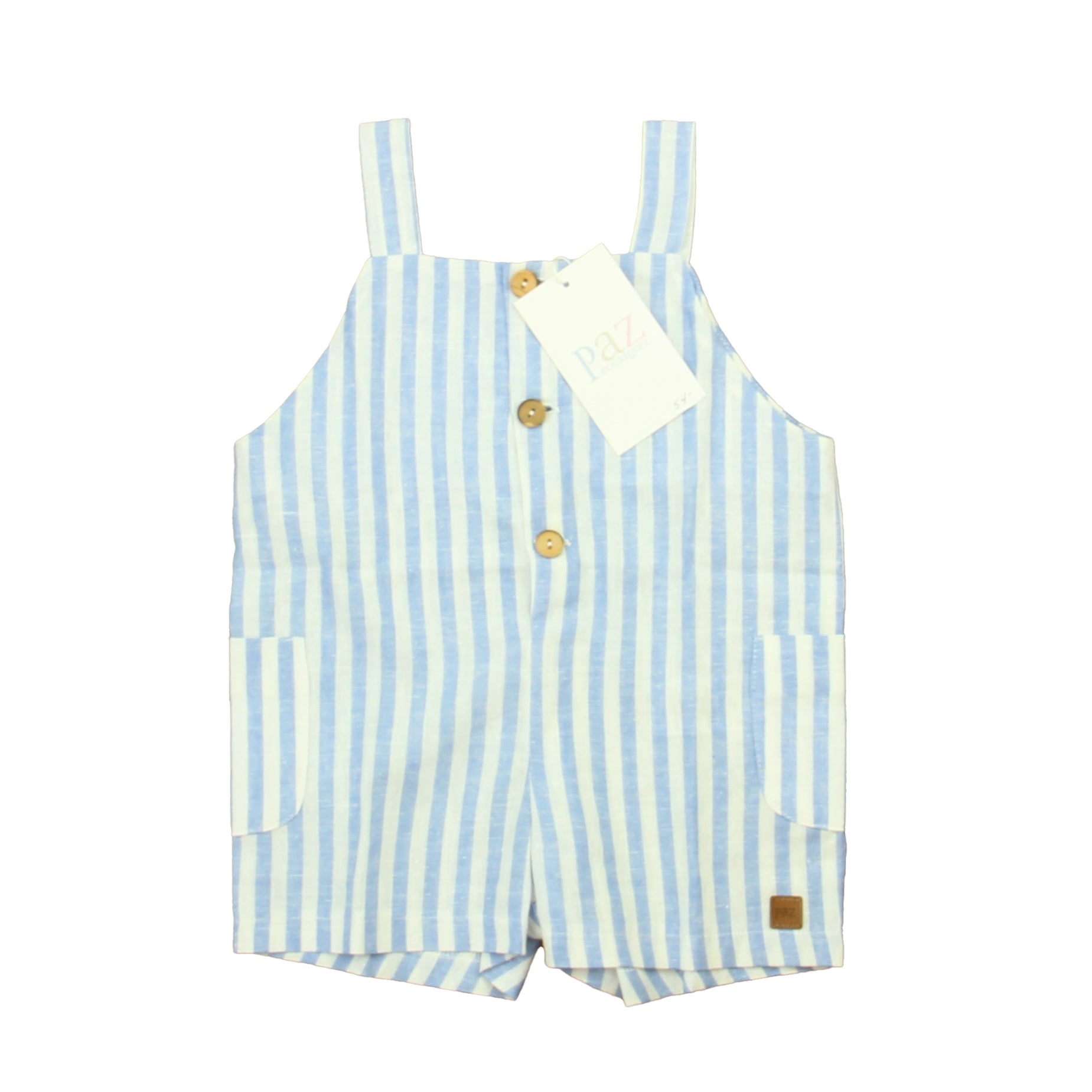Paz Rodriguez Boys Blue | White Romper Size: 12 Months Blue | White