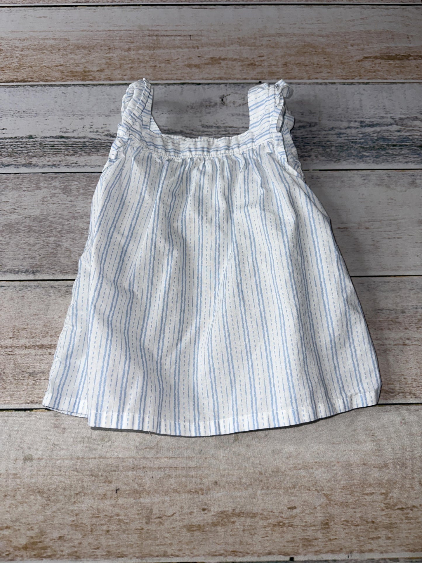 Carters Girls Blue | White Shirt Size: 24 months Blue | White