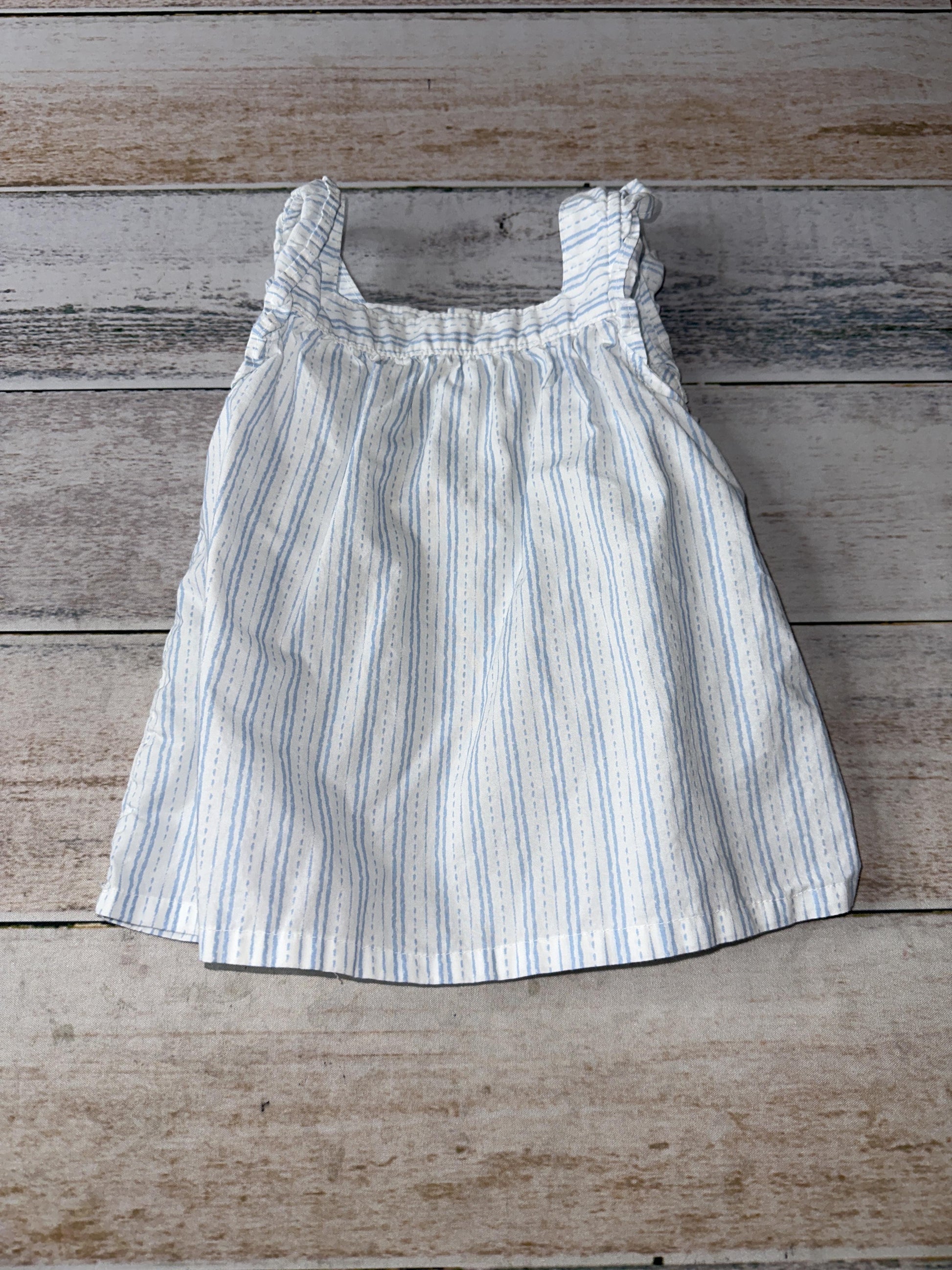 Carters Girls Blue | White Shirt Size: 24 months Blue | White