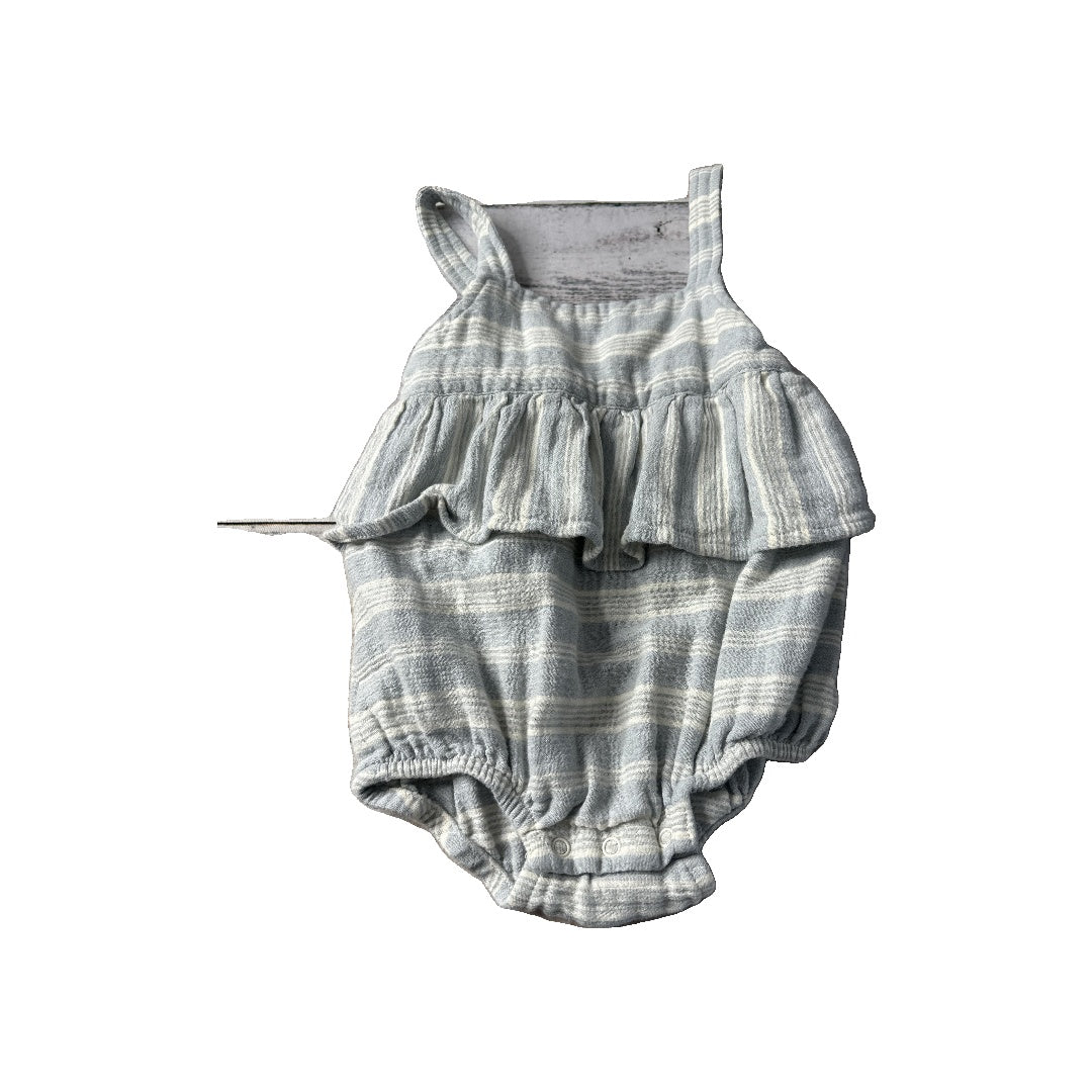 City Mouse Girls Blue | White Romper Size: 18-24 months Blue | White