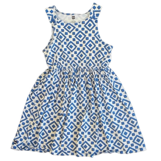 Tea Collection Girls Blue | White Dress Size: 12 Years Blue | White