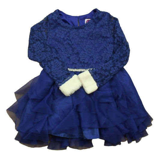 Dollie & Me Girls Blue | White Dress Size: 4T Blue | White
