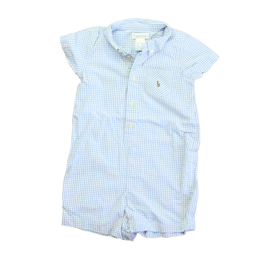Ralph Lauren Boys Blue | White Romper Size: 9 Months Blue | White