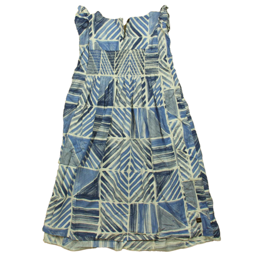 Tea Collection Girls Blue | White Dress Size: 8 Years Blue | White